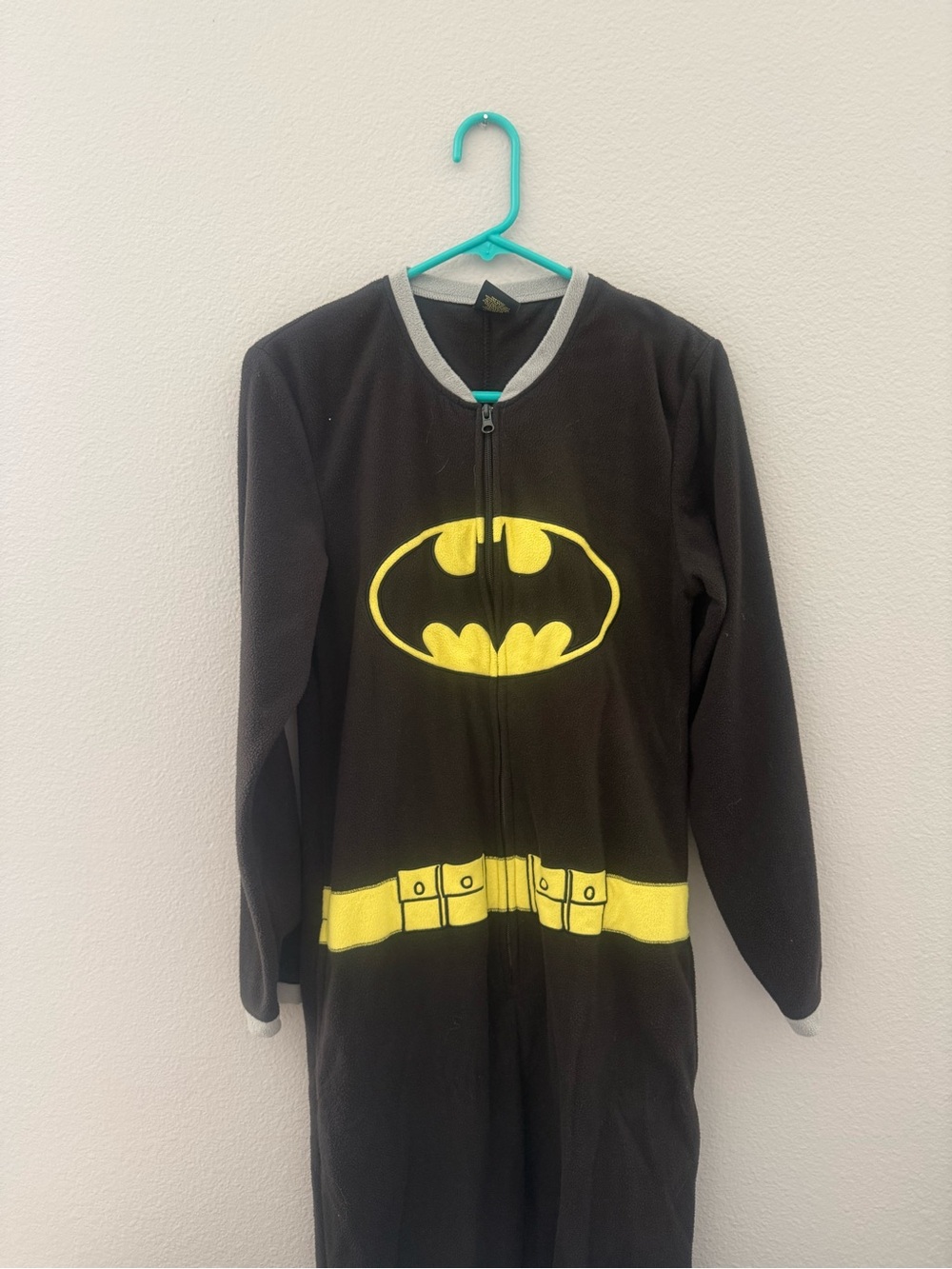 Adult Black and Yellow Batman Costume Onesie